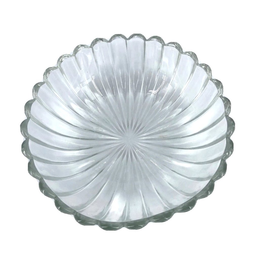 Heisey Crystolite 8 inch Nappy Bowl Marked Diamond H Interior Flaws - *READ*